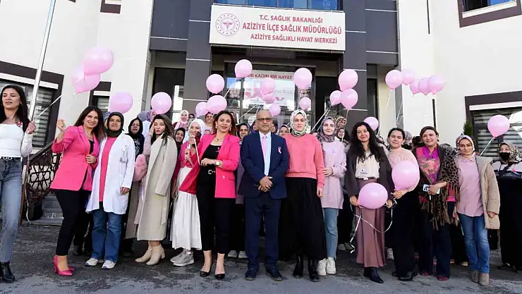 Meme Kanseri Farkındalık Ayı'nda Aziziye'de Ücretsiz Sağlık Taraması ve Pembe Balon Uçuruldu