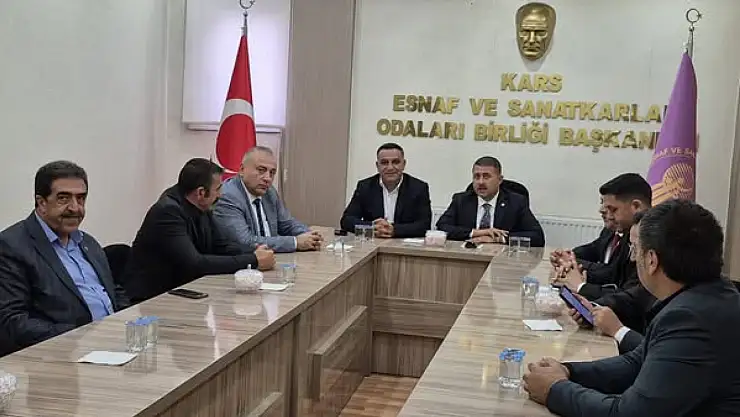 MHP Yozgat Milletvekili İbrahim Ethem Sedef, Kars Esnaf Odasını Ziyaret Etti