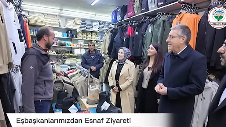 Muş Belediyesi Eşbaşkanları Sayılğan ve Söylemez'den Esnaf Ziyareti