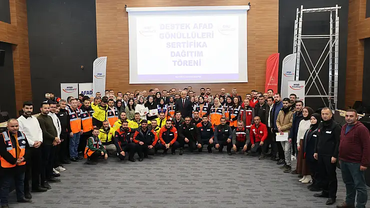 Muş'ta 164 AFAD gönüllüsü sertifikalarını aldı