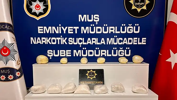 Muş'ta 17 kilo 737 gram sentetik uyuşturucu ele geçirildi