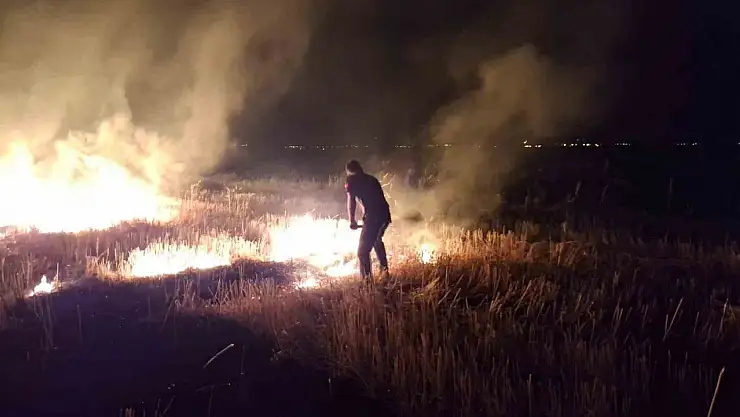 Muş'ta Anız Yangını Tedirginlik Yarattı