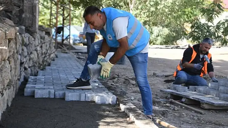 Muş'ta Dere Mahallesi'nde Kaldırım ve Asfalt Çalışmaları Başladı