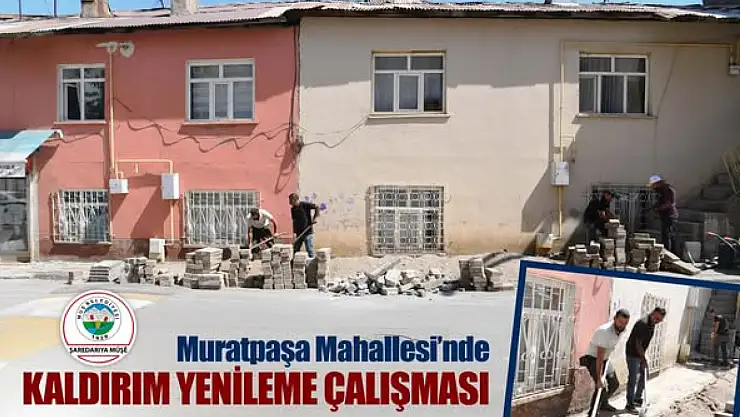 Muş'ta Kaldırımlar Yenileniyor: Fen İşleri Ekipleri Çalışmalarını Sürdürüyor