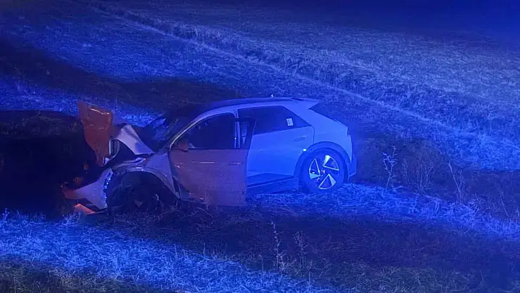 Muş'ta otomobil ineğe çarptı, sürücü kurtuldu, inek telef oldu