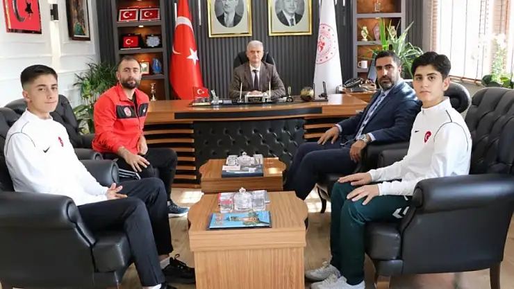 Muşlu Sporcular Balkan Şampiyonası Öncesi İl Müdürünü Ziyaret Etti