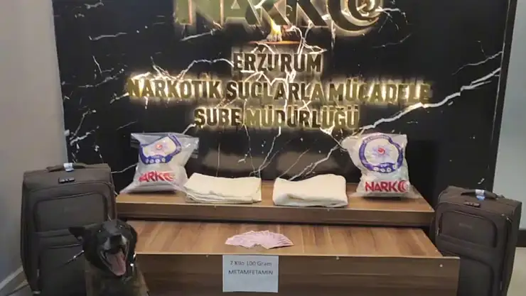 Narkotik Suçlarla Mücadele Kapsamında 7 Kilo 100 Gram Metamfetamin Ele Geçirildi