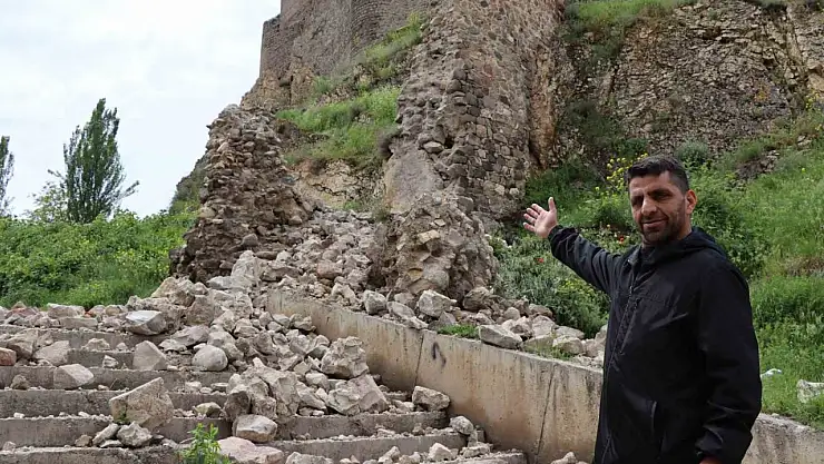 Oltu Kalesi'nin Duvarları Yıkıldı, Vatandaşlar Restore Edilmesini İstiyor