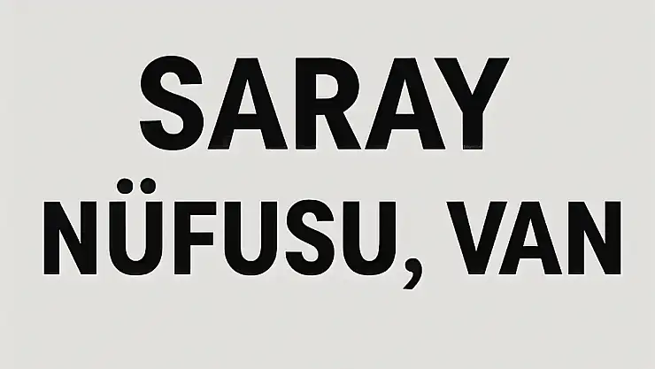 Saray İlçesi Nüfusu Van  ve Mahalle Bazlı Demografik Yapı