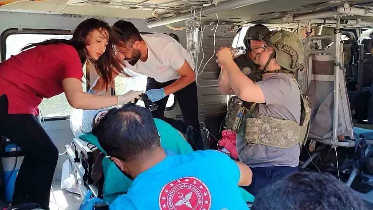 Şemdinli'de 27 haftalık hamile kadın askeri helikopterle Van'a sevk edildi!