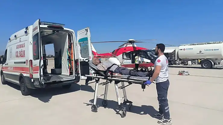 Serebrovasküler rahatsızlığı bulunan hasta, Van'a ambulans helikopter ile taşındı