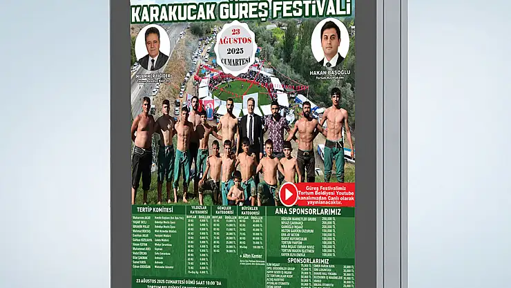 Tortum 135. Geleneksel Altın Kemer Karakucak Güreş Festivali 23 Ağustos'ta Gerçekleşecek
