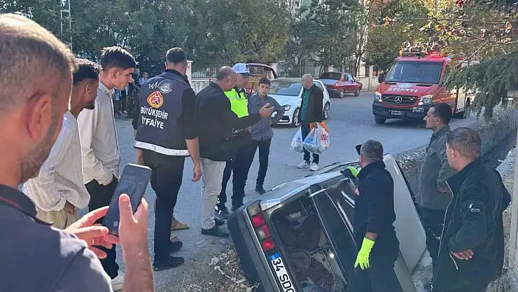 Tuşba'da otomobil su kanalına düştü, bir kişi yaralandı!