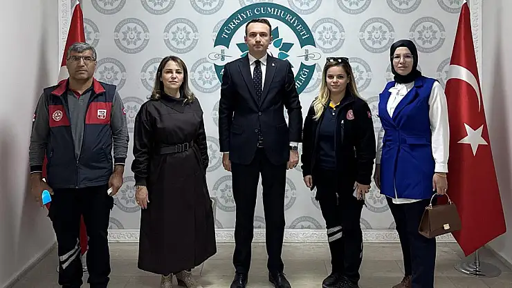 Van 112 Acil Çağrı Merkezi Müdürü Ebru Özcanan'dan Kaymakam Süleyman Bakan'a Ziyaret