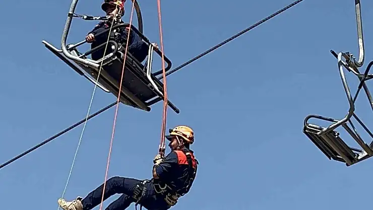 Van'da AFAD Ekiplerine Teleferik ve Telesiyej Kullanarak Acil Kurtarma Eğitimi Verildi
