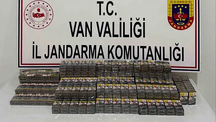 Van'da jandarma kaçak sigara operasyonunda 8 şüpheli yakalandı, 1778 paket ele geçirildi