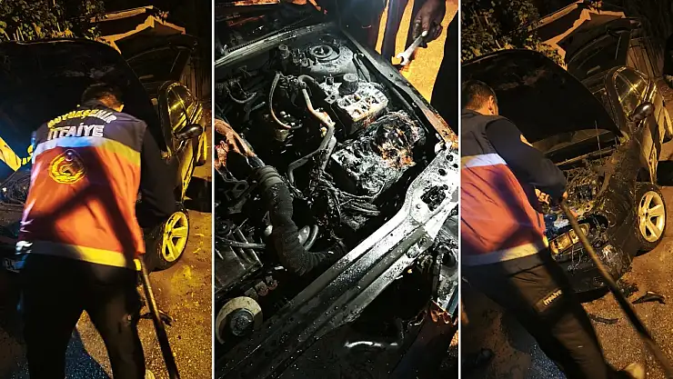 Van'da park halindeki otomobil yandı, itfaiye yangına müdahale etti