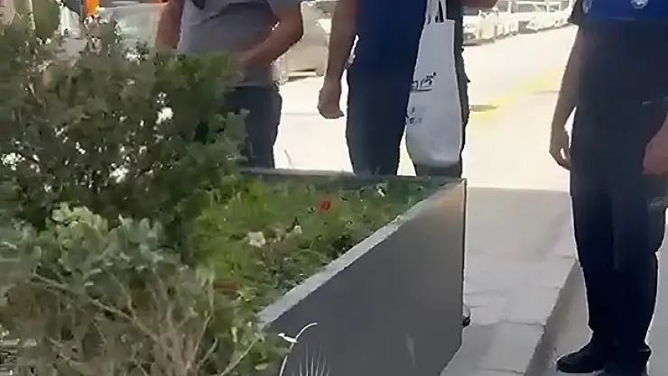 Van'da Refüj Üzerindeki Çiçeklere Zarar Veren Şahıs Suçüstü Yakalandı