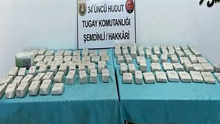 Van ve Hakkari'de 102 kilo uyuşturucu madde ele geçirildi