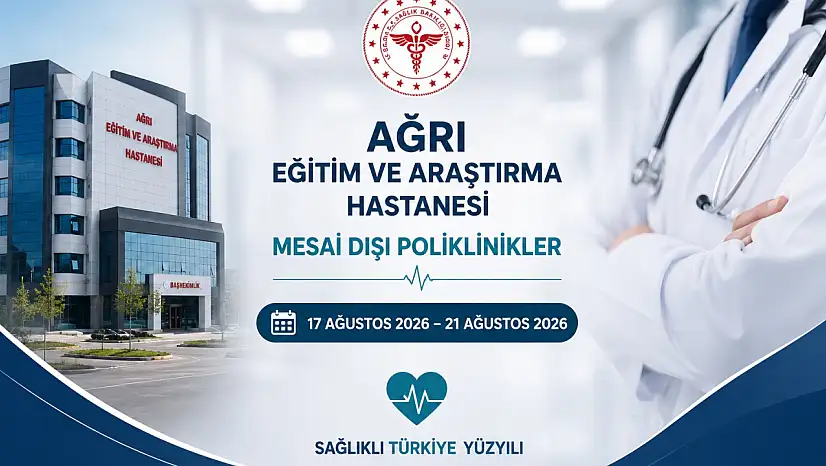 Ağrı Eğitim ve Araştırma Hastanesi'nde mesai dışı poliklinik hizmeti sürüyor