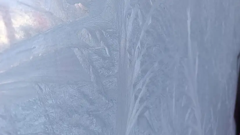 Ağrı'nın soğuğu esnafın camlarını buzla kapladı