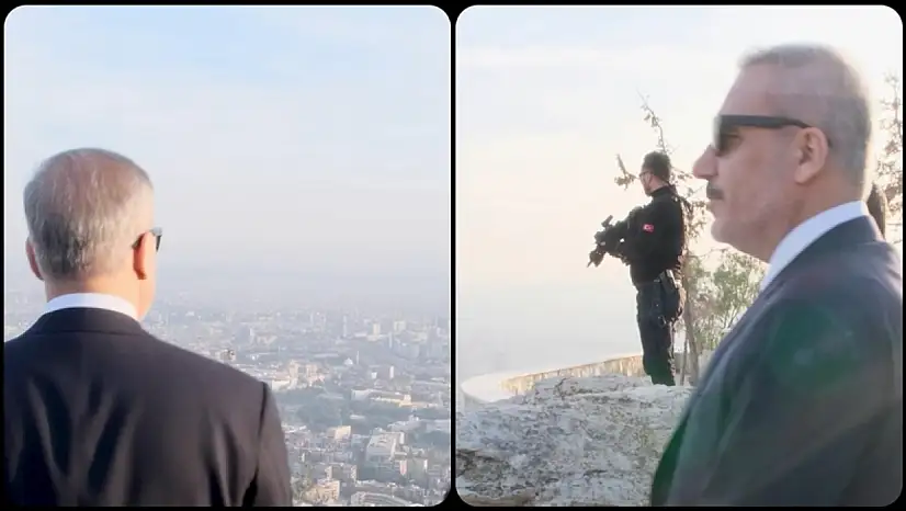 Bakan Fidan, Şam'a hakim noktadan kenti izledi