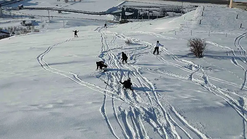 Bitlis'te ölümle sonuçlanabilecek macera dronla görüntülendi