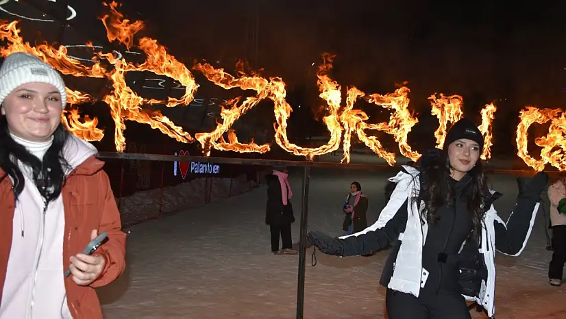 Erzurum'da Meşaleler Kış Kampı için yandı!