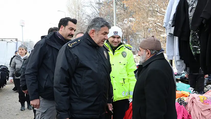 Erzurum İl Emniyet Müdürü Karaburun'dan Yenişehir Halk Pazarı Ziyareti