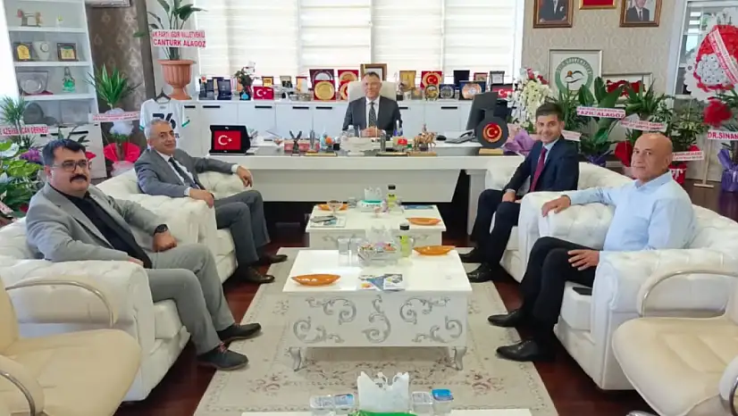 İl Sağlık Müdürlüğü Heyetinden Rektör Gürel'e Hayırlı Olsun Ziyareti