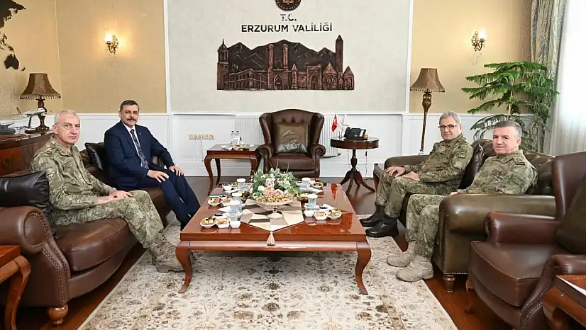 Kara Kuvvetleri Komutanı Orgeneral Metin Tokel'den Erzurum Valiliğine Ziyaret