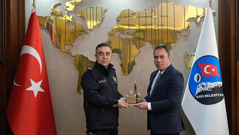 Kars İl Emniyet Müdürü Kars Belediyesi'nde Ağırlandı