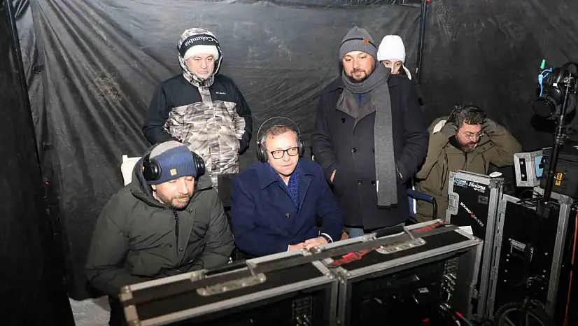 Kars'taki dizi çekimlerine Vali Polat'tan ziyaret