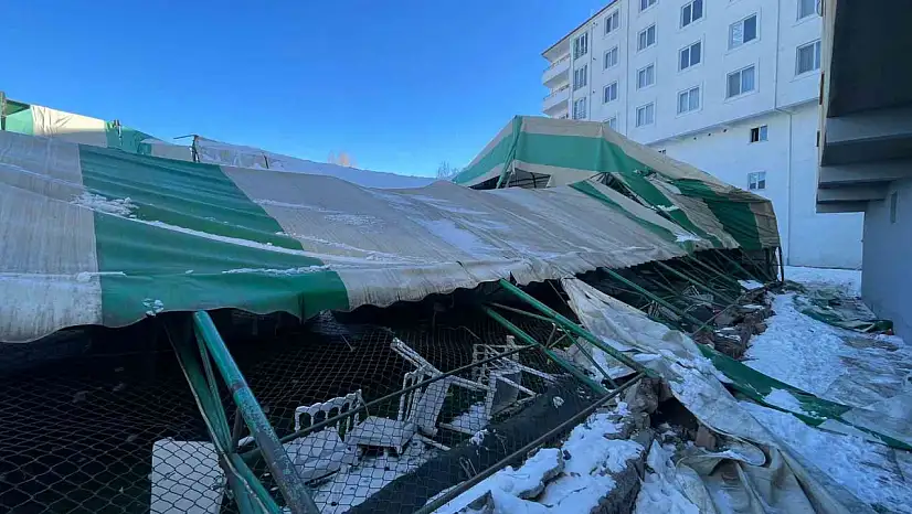 Kış şartları bir yapıyı daha vurdu