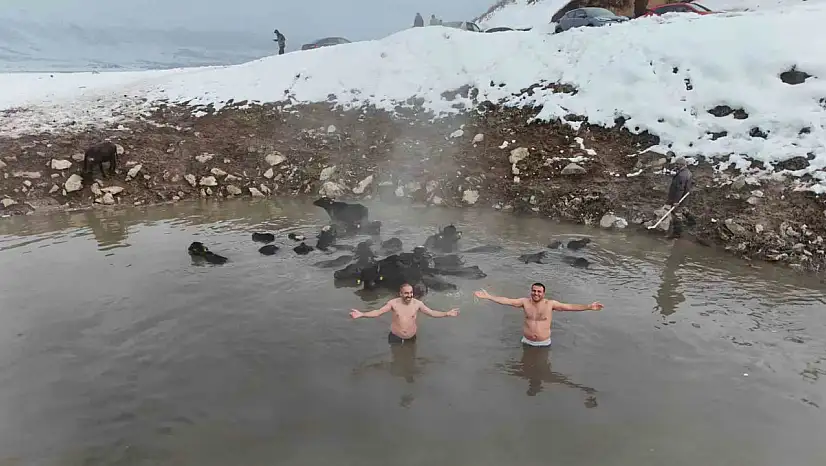 Kışın ortasında yaz sıcaklığı: Bitlis'te doğal spa