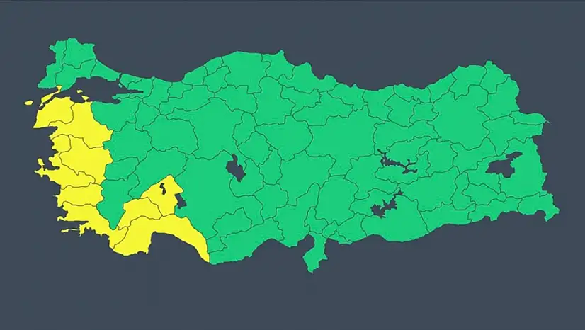 Meteorolojiden sarı kod: 9 il risk altında