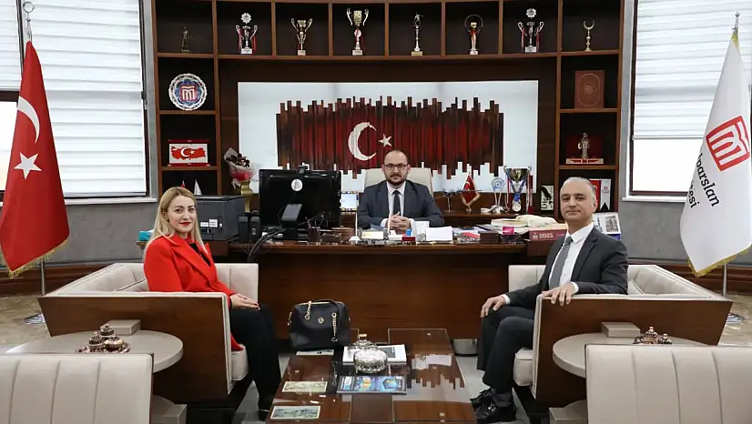 Rektör Alican, Halk Bankası Muş Şube Temsilcilerini Makamında Kabul Etti