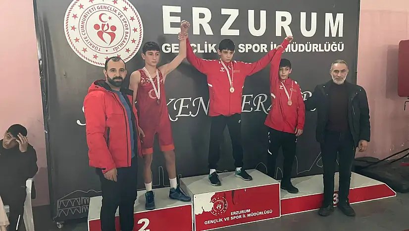 Tortumspor Güreşçileri Erzurum'da İl Seçmelerinde Kürsüye Çıktı