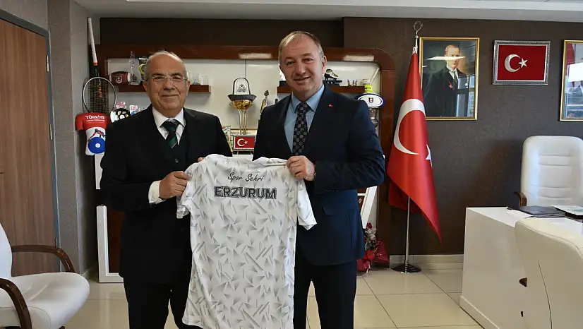 Türkiye Atıcılık Federasyonu Başkanı Kocakaya'dan Erzurum Gençlik ve Spor İl Müdürlüğüne Ziyaret