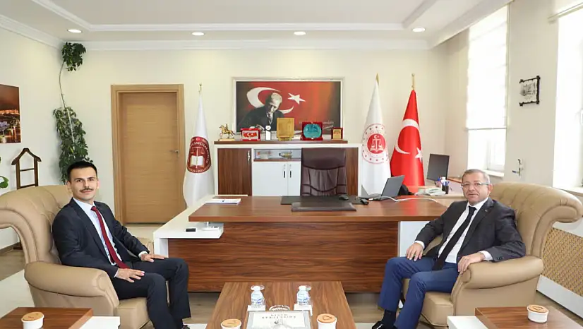 Vali Ziya Polat'tan Kars Ağır Ceza Mahkemesi Başkanlığına Atanan Emrah Turan'a Ziyaret