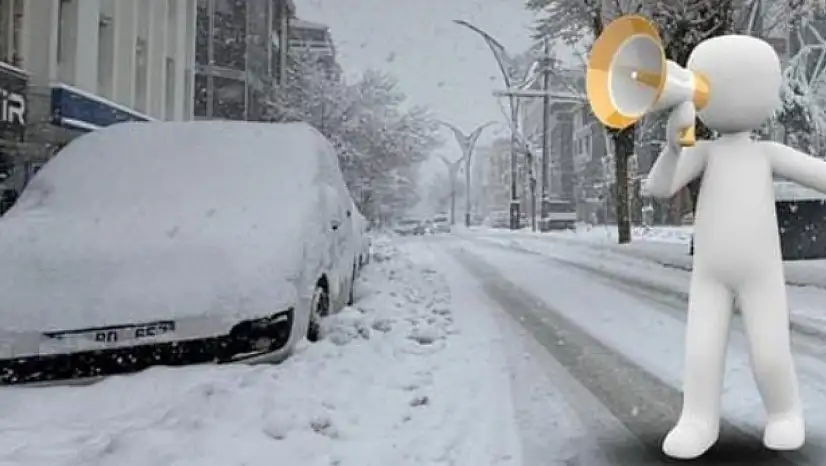 Van'da Üç Cadde İçin Kar Toplama Çalışması Duyurusu