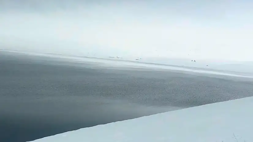 Yazıcı Barajı çevresi tamamen kar altında kaldı