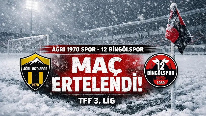 Ağrı 1970 Spor'un maçı bir kez daha ertelendi