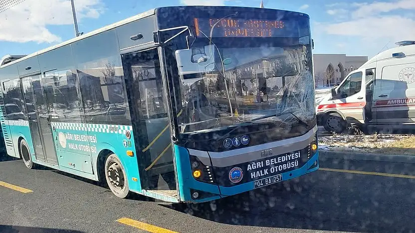 Ağrı'da belediye otobüsüyle zamanla yarış