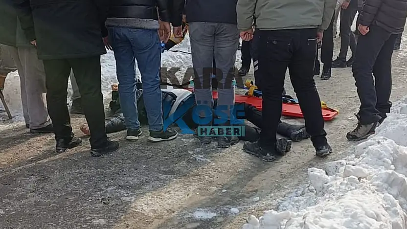 Ağrı'da buz can alıyordu: Genç hastanelik oldu