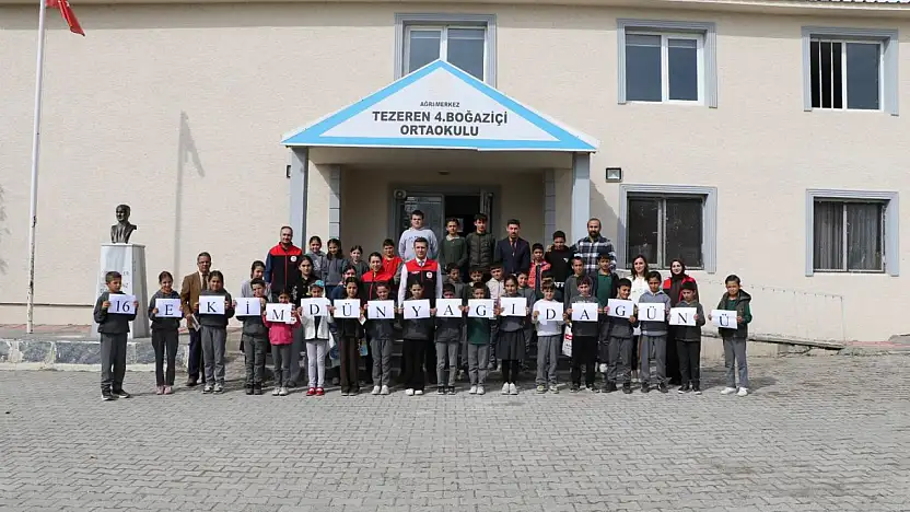 Ağrı'da Dünya Gıda Günü köy okulunda kutlandı