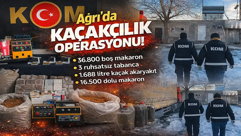 Ağrı'da eş zamanlı operasyon: 8 şüpheliye işlem!