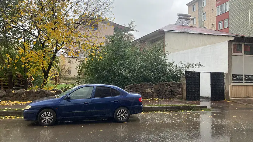 Ağrı'da güneşli hava yerini sağanağa bıraktı!