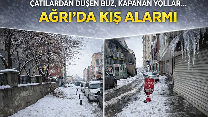 Ağrı'da kar yağışı sonrası hayat durdu