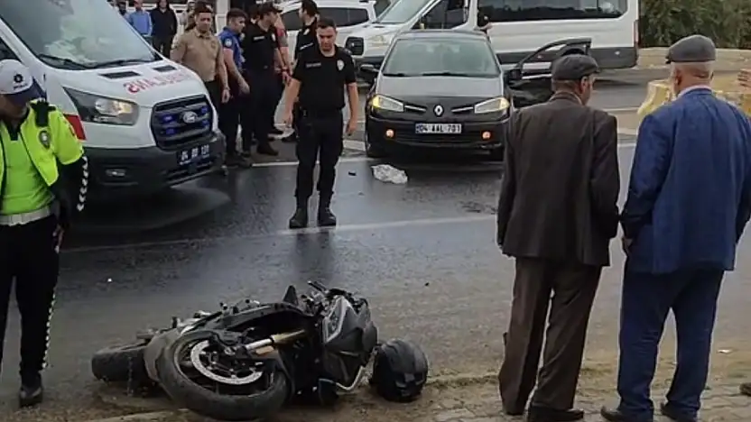 Ağrı'da otomobil motosiklete çarptı! Sürücü ağır yaralandı